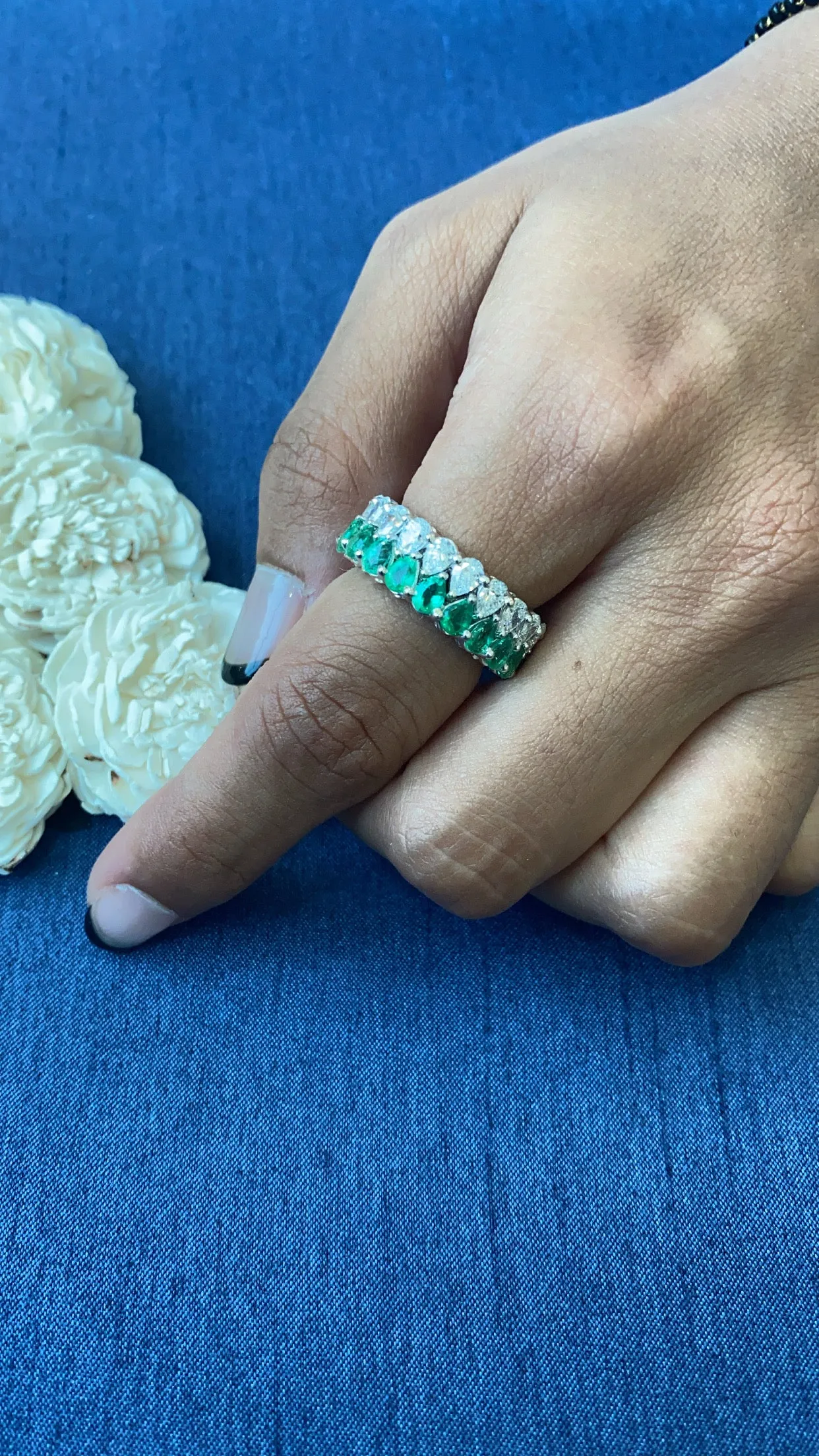 0.10ct Pear Shape Diamond Band
