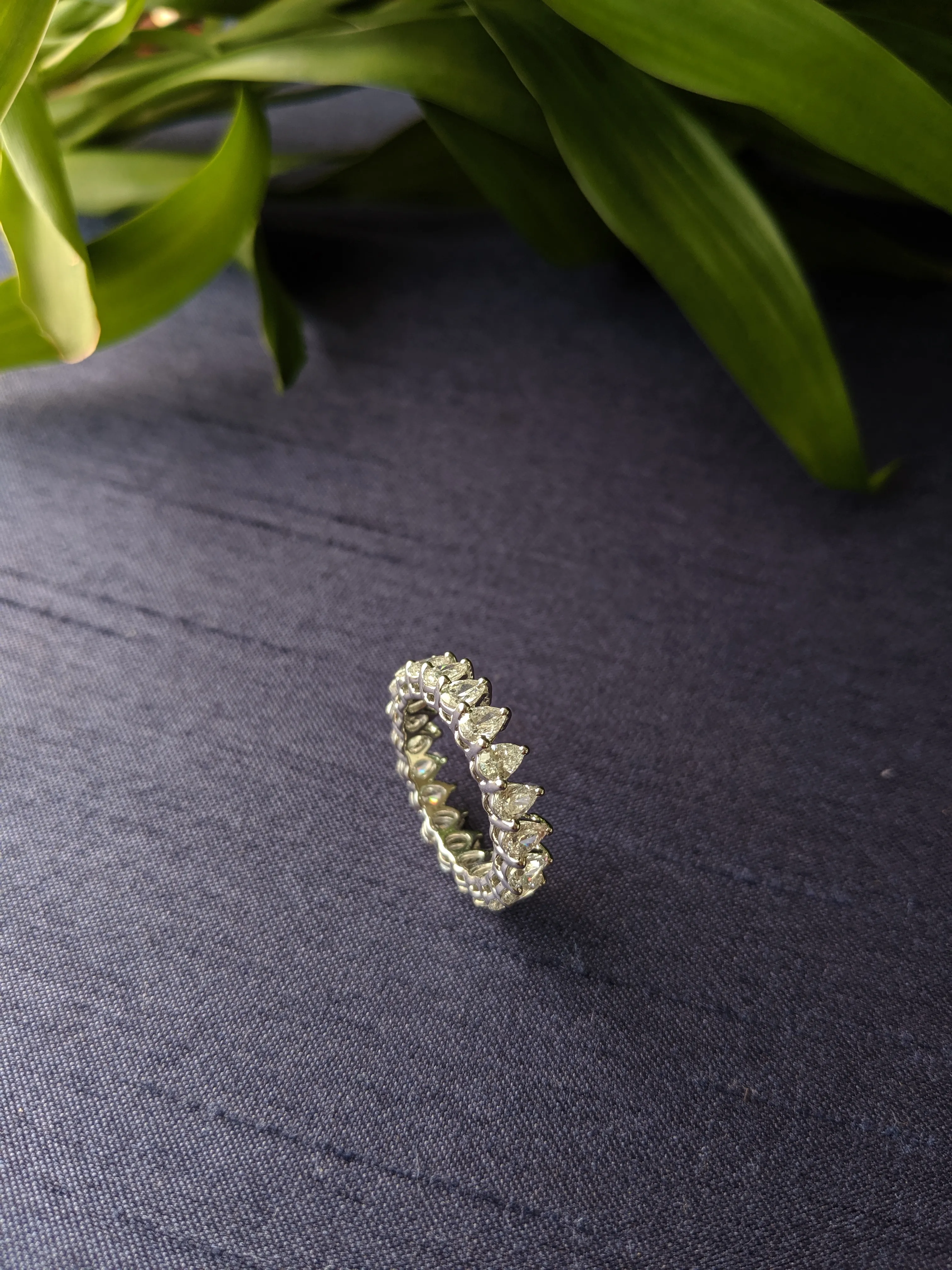0.10ct Pear Shape Diamond Band