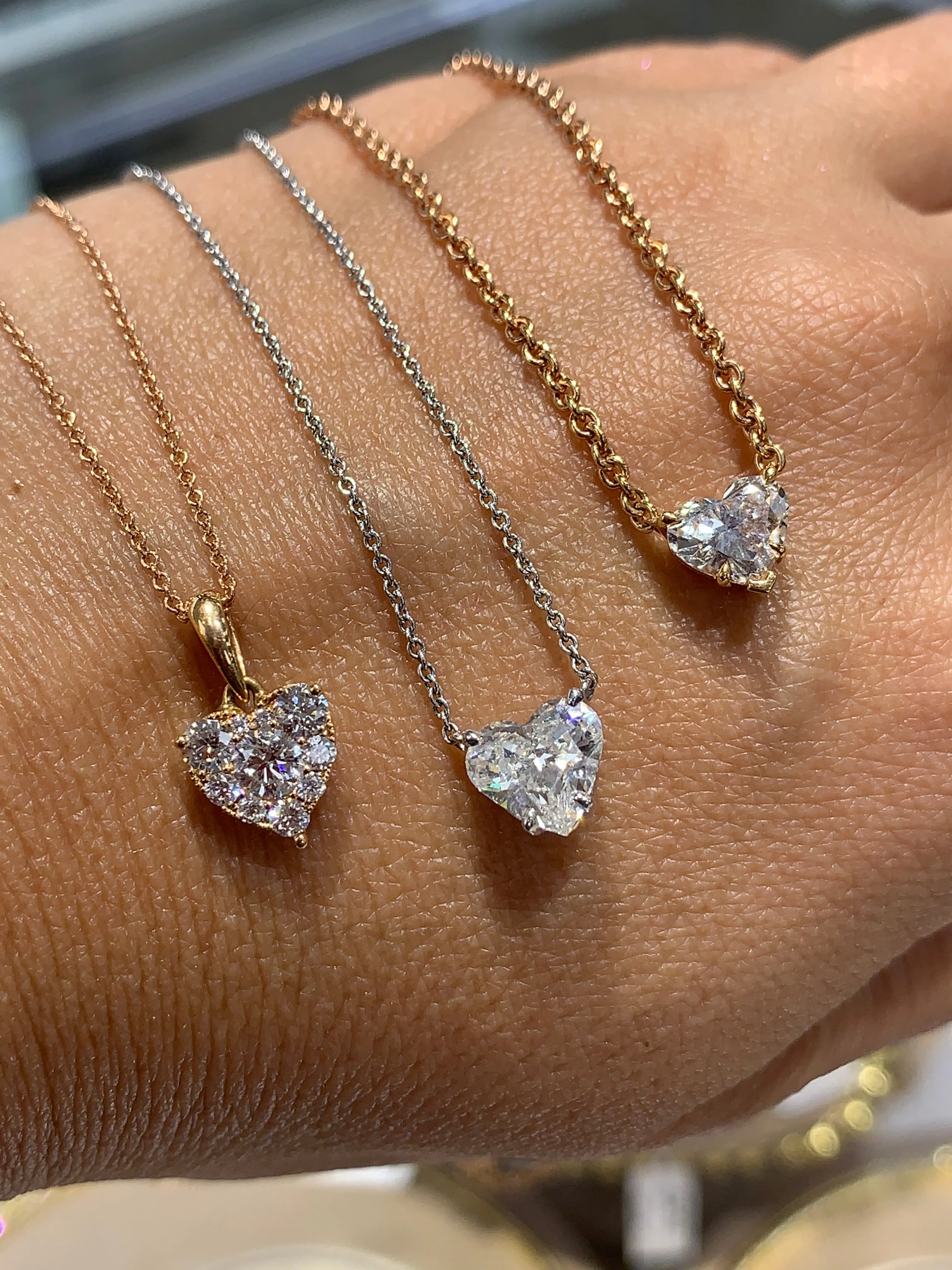 0.93CT GIA Certified Rose Gold Heart Shape Necklace