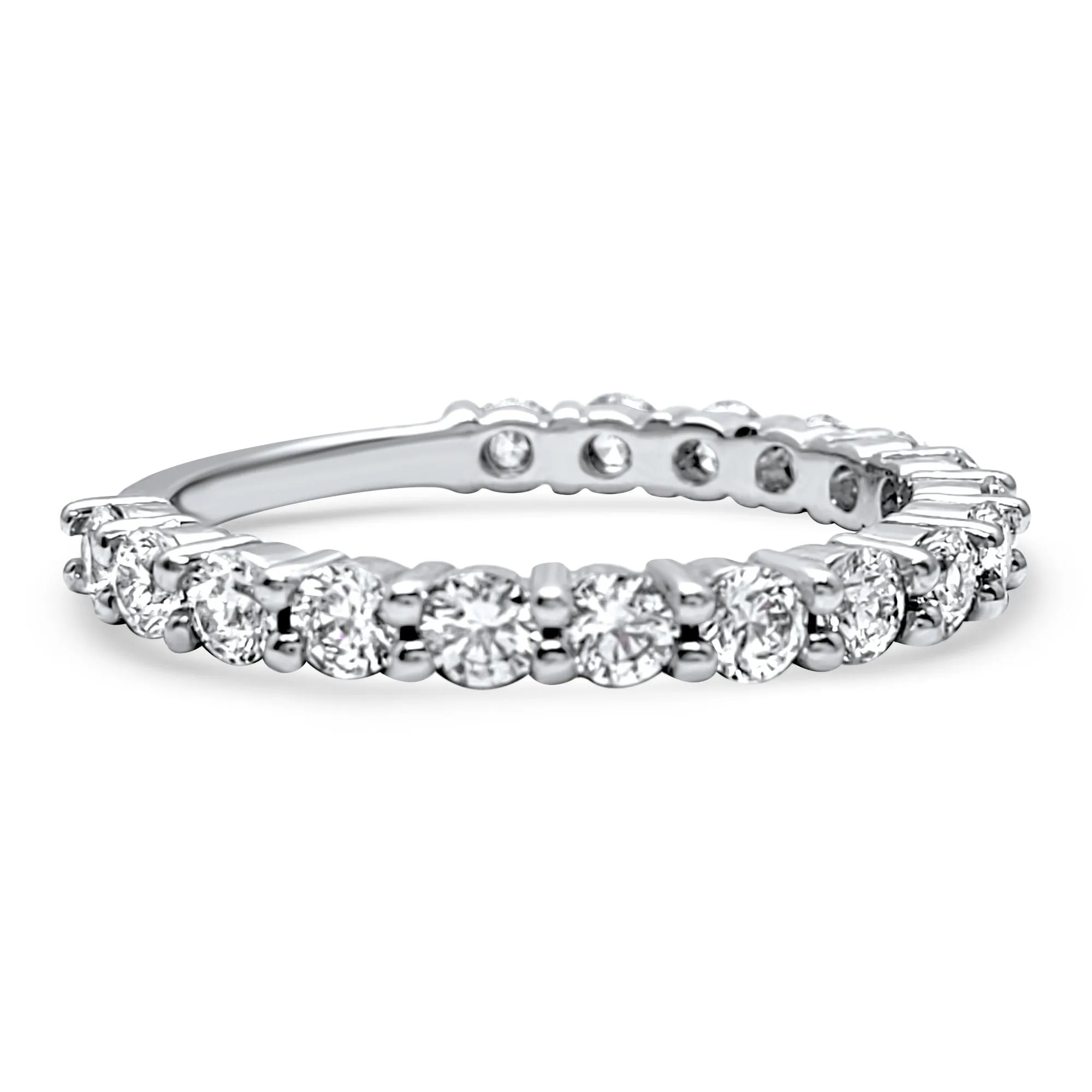 1 Carat Diamond 3/4 Eternity Wedding Ring | 14k White, Rose, or Yellow Gold | Anniversary Bridal Band