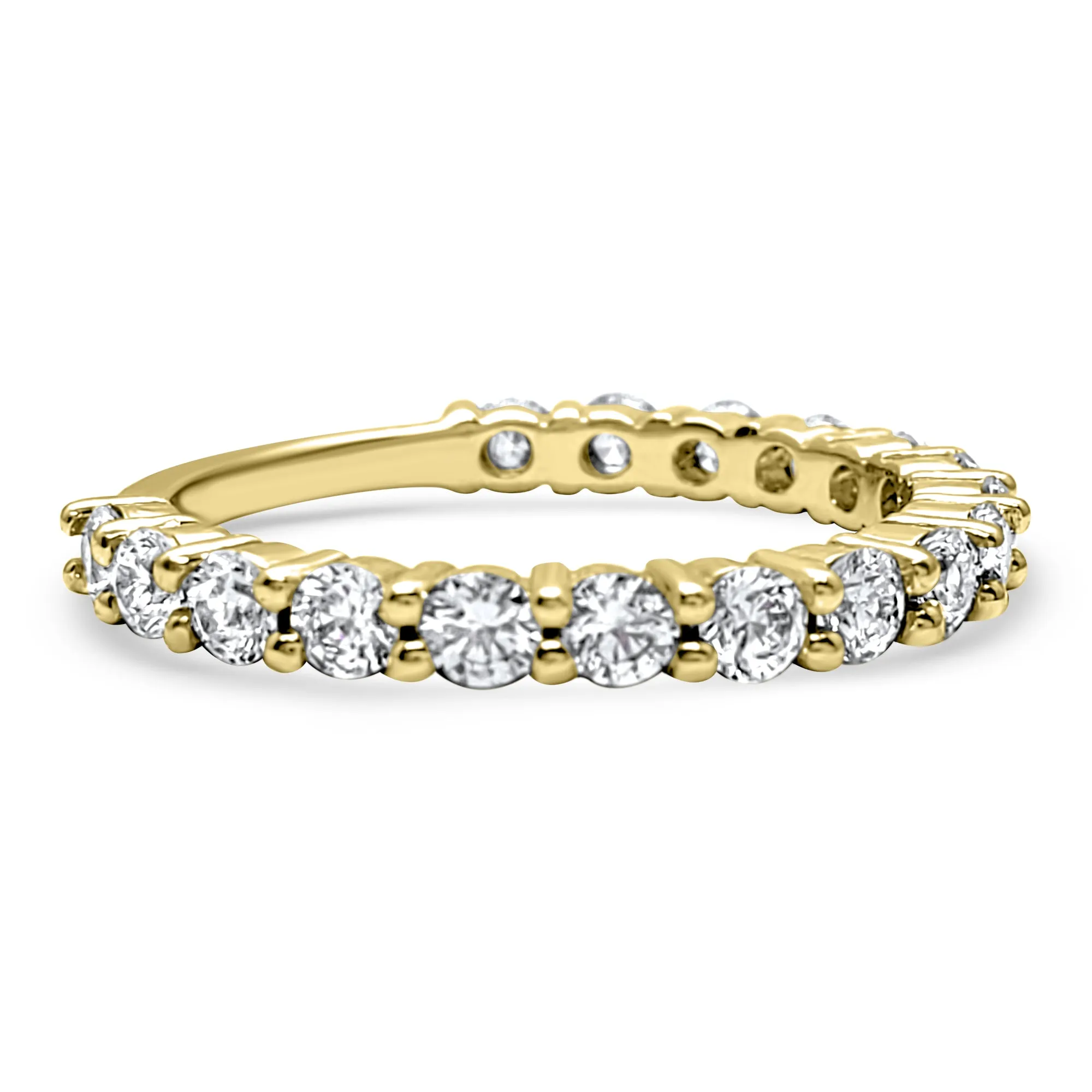 1 Carat Diamond 3/4 Eternity Wedding Ring | 14k White, Rose, or Yellow Gold | Anniversary Bridal Band