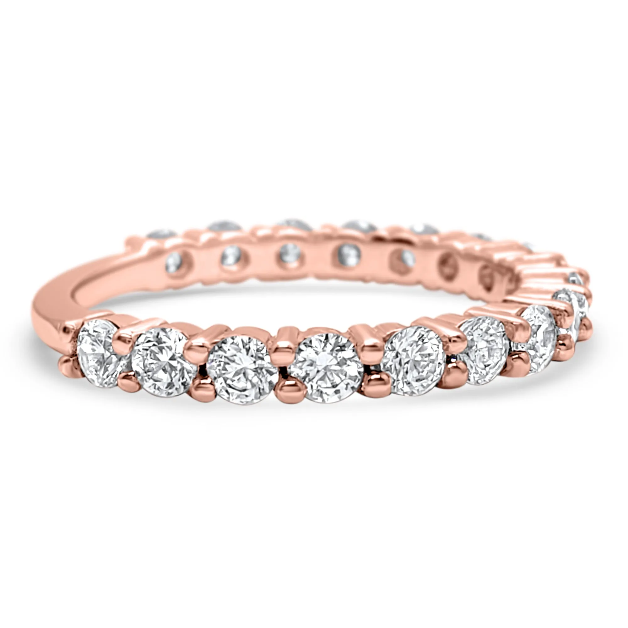 1 Carat Diamond 3/4 Eternity Wedding Ring | 14k White, Rose, or Yellow Gold | Anniversary Bridal Band