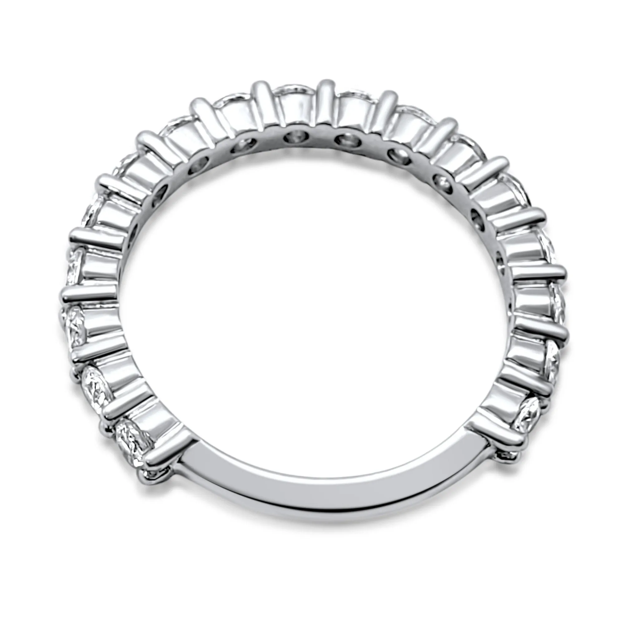 1 Carat Diamond 3/4 Eternity Wedding Ring | 14k White, Rose, or Yellow Gold | Anniversary Bridal Band