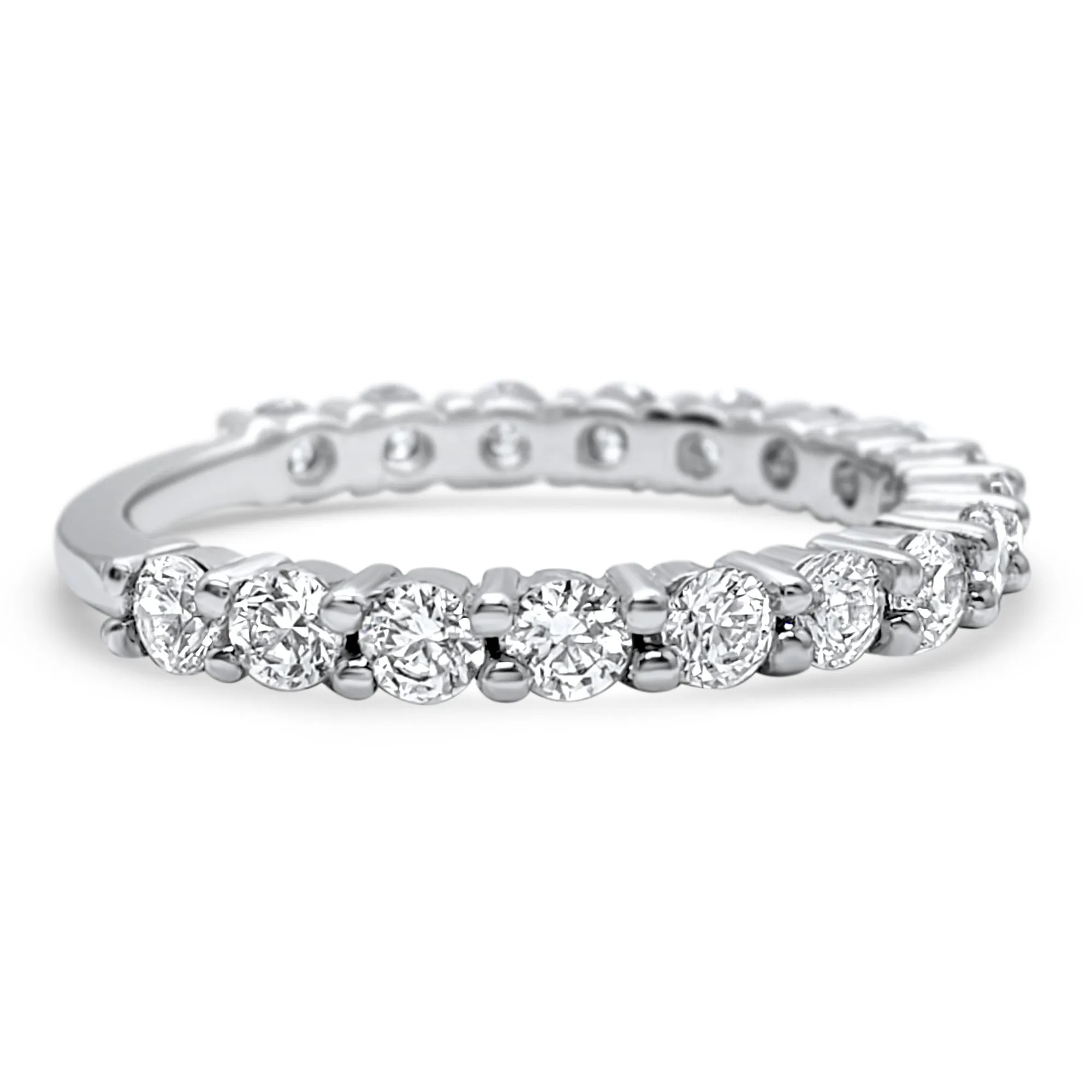 1 Carat Diamond 3/4 Eternity Wedding Ring | 14k White, Rose, or Yellow Gold | Anniversary Bridal Band