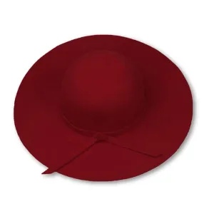 100% Pure Cashmere Wool Fedoras Solid Wide Large Brim Hats For Women Vintage Felt Floppy Hat DII
