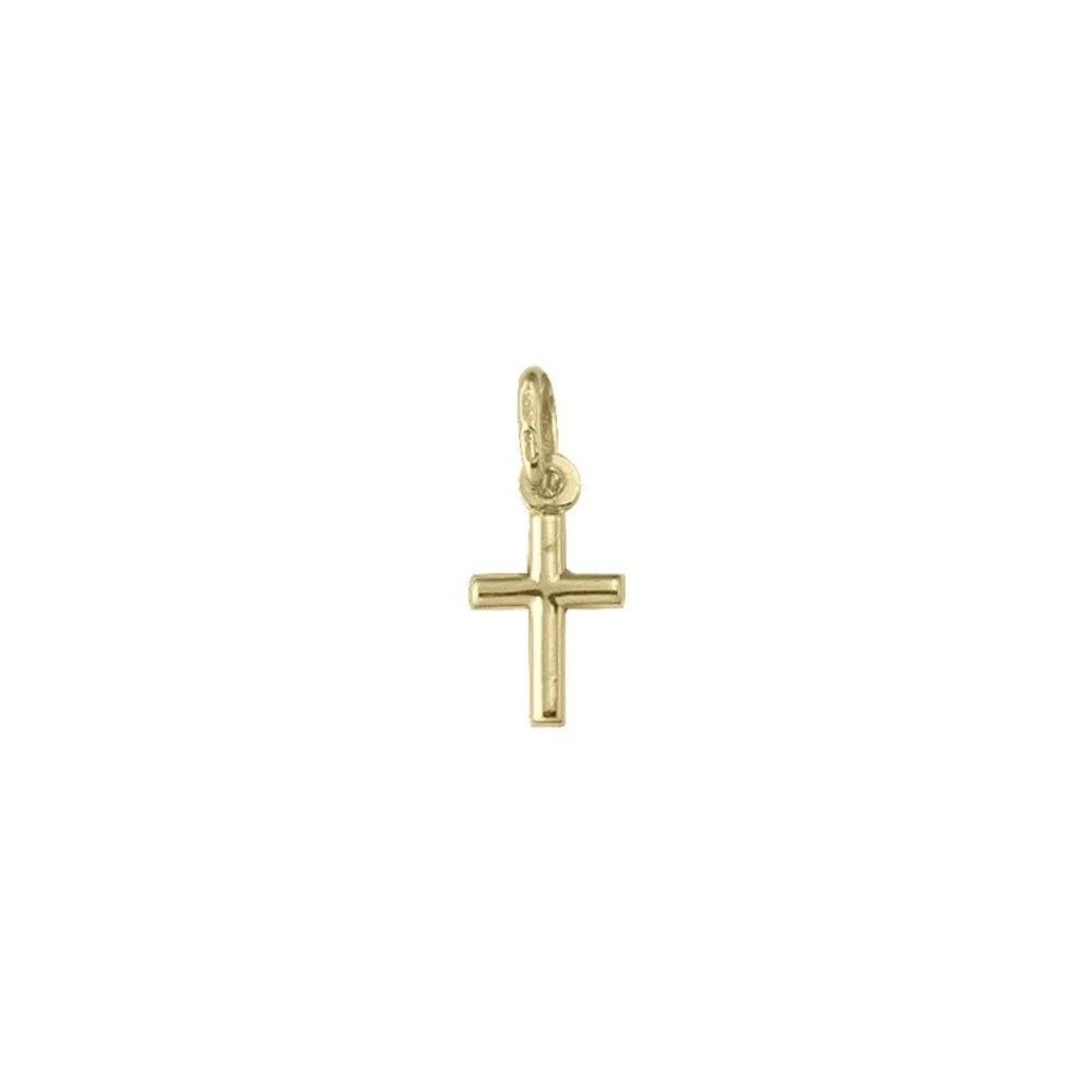 10k, 14k Yellow Gold Religious Classic Italian Cross Pendant