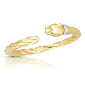 14K Gold & Diamond Panther Bracelet