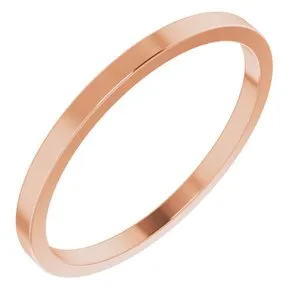 14K Rose 1.5 mm Flat Band Size 9