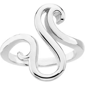 14k White Gold Fashion Ring, Size 7
