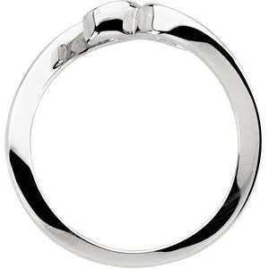 14k White Gold Fashion Ring, Size 7