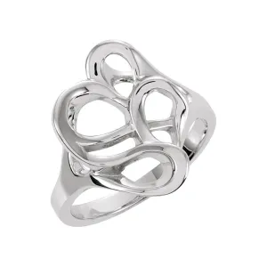 14k White Gold Freeform Ring, Size 6