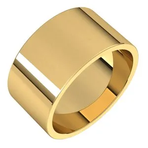 14K Yellow 10 mm Flat Band Size 5.5