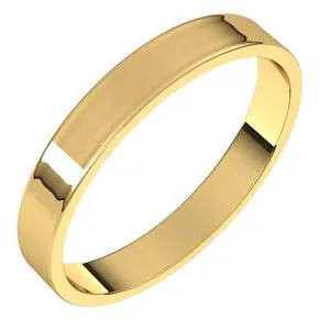 14K Yellow 3 mm Flat Ultra-Light Band Size 7