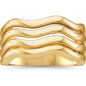14k Yellow Gold Fashion Ring, Size 7