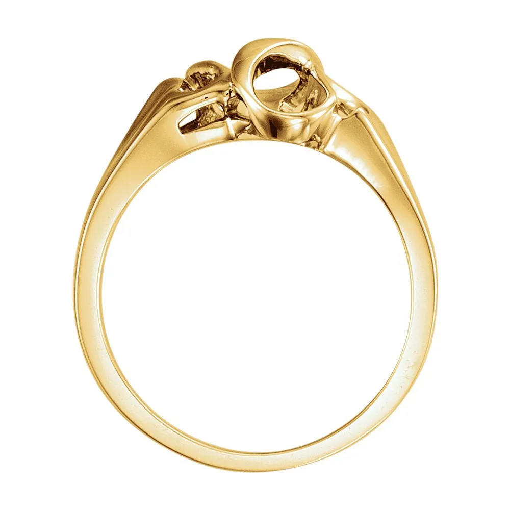 14k Yellow Gold Freeform Ring, Size 6