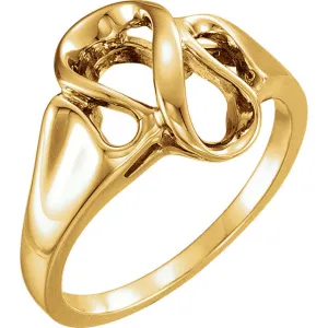 14k Yellow Gold Freeform Ring, Size 6