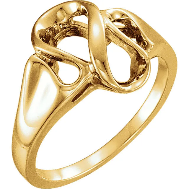 14k Yellow Gold Freeform Ring, Size 6