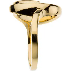 14k Yellow Gold Freeform Ring, Size 7