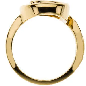 14k Yellow Gold Freeform Ring, Size 7