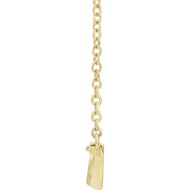 14K Yellow Vintage-Inspired Bar 18" Necklace