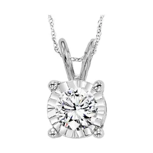 14KT White Gold & Diamond Classic Book Tru Reflection Neckwear Pendant    - 1/3 ctw