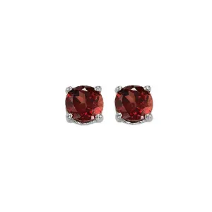 14KT White Gold Classic Book Color Stud Earrings