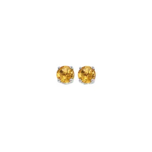 14KT White Gold Classic Book Color Stud Earrings