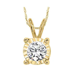 14KT Yellow Gold & Diamond Tru Reflection Neckwear Pendant    - 1 ctw