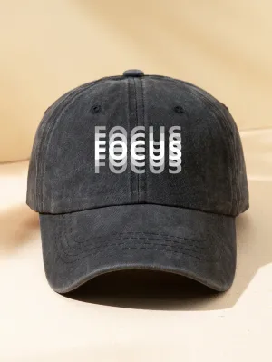 1pc Letter Printed Vintage Baseball Cap