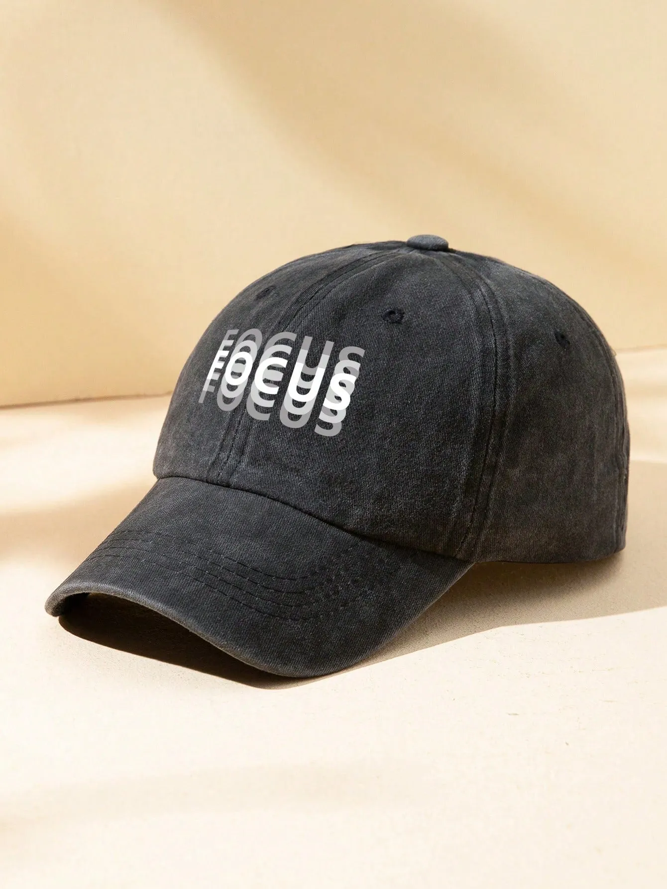 1pc Letter Printed Vintage Baseball Cap