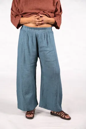 3294 Elegant Linen Pant Kingfisher-Unprinted