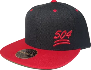504 Snapback 100 Emoji Inspired Black Red