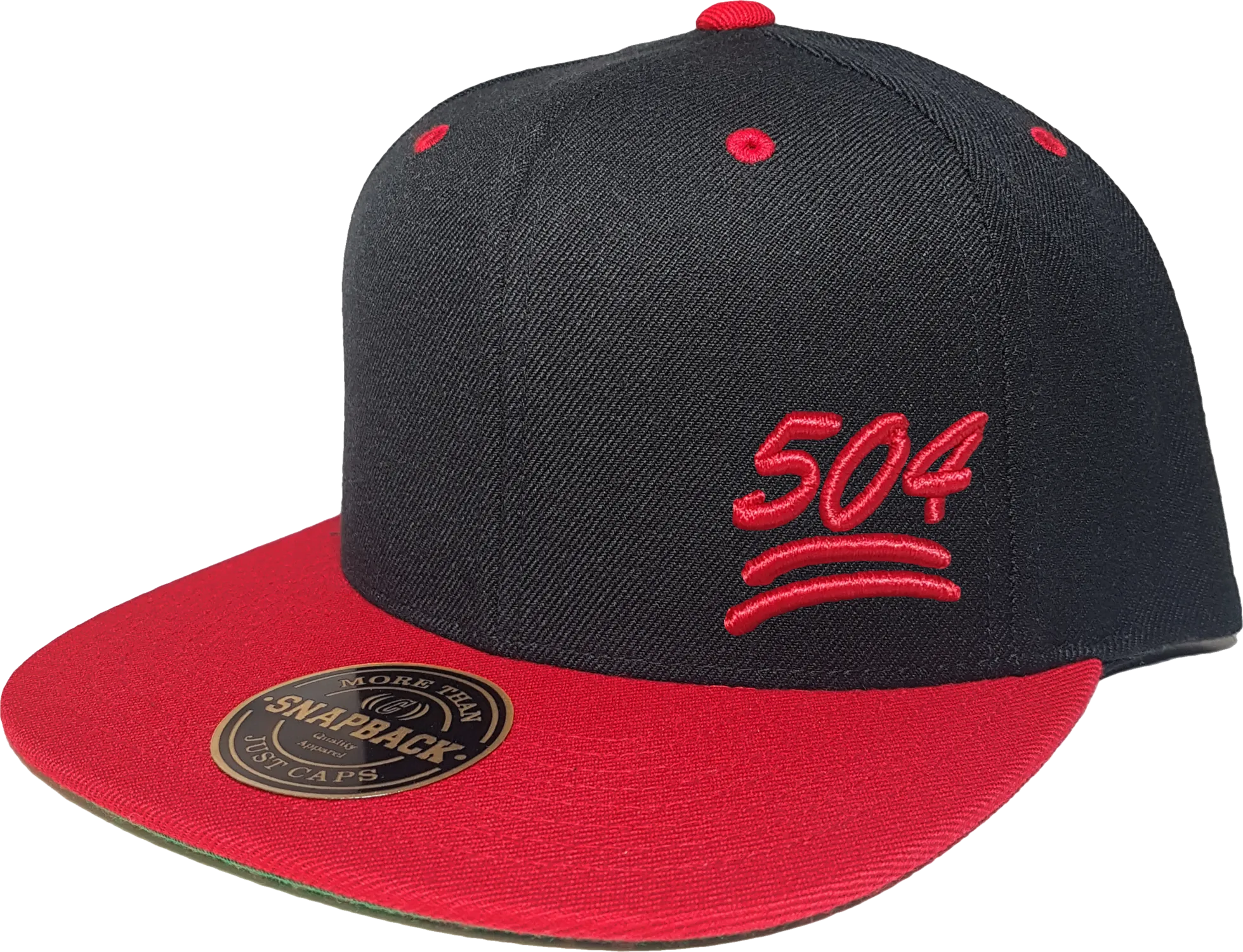 504 Snapback 100 Emoji Inspired Black Red