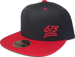 613 Snapback 100 Emoji Inspired Black Red