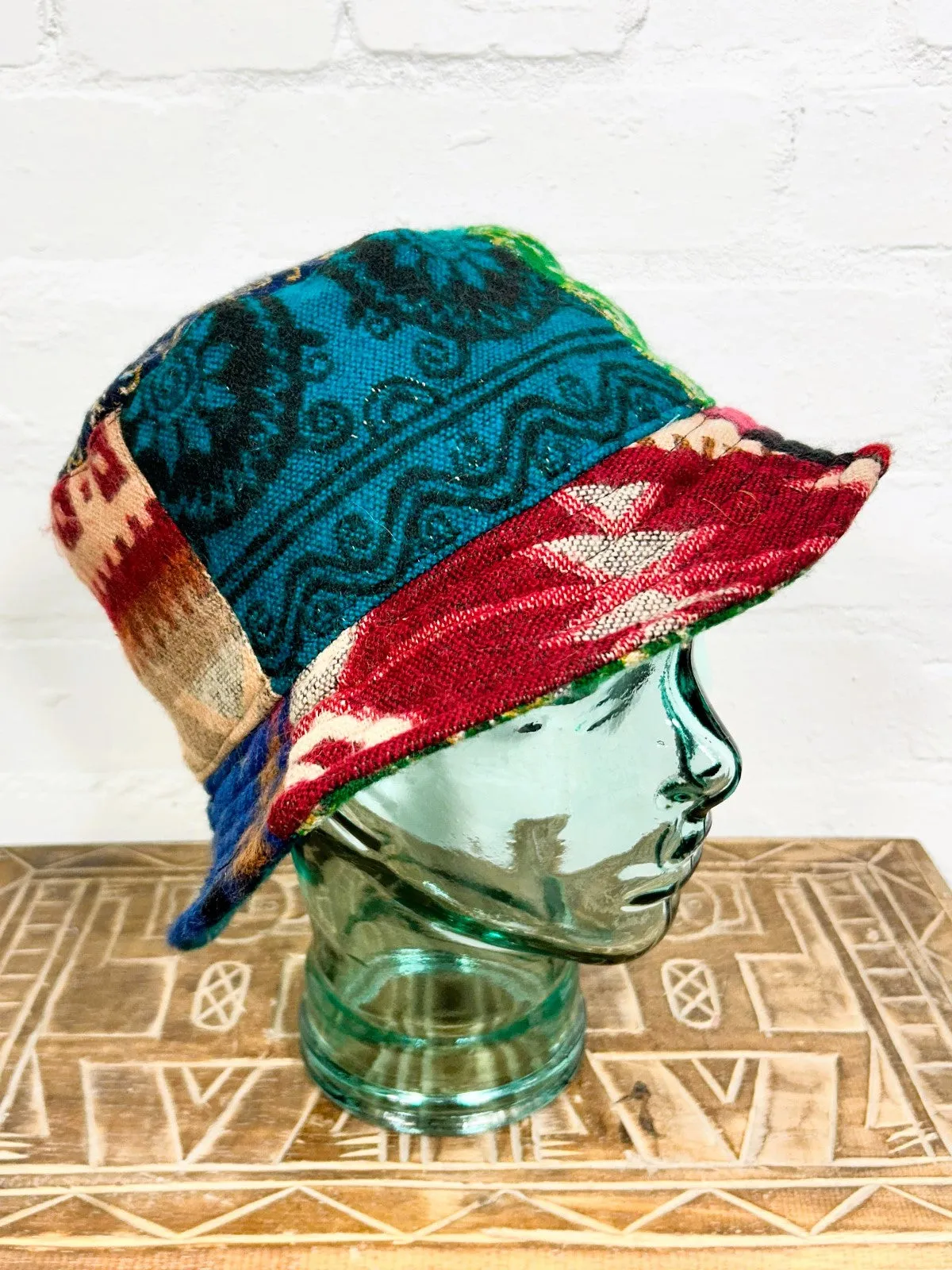 Acrylic Patchwork Blanket Bucket Hat