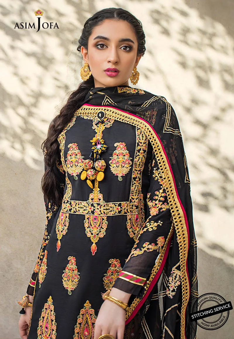 AJLE-15 |  Asim Jofa Chiffon Collection 2021 Limited Edition Vol 2 | Unstitched Embroidered Chiffon Suits