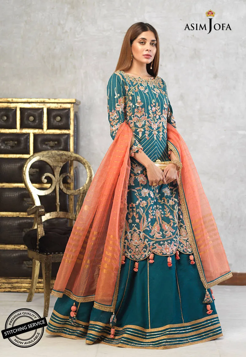 AJLE-18 |  Asim Jofa Chiffon Collection 2021 Limited Edition Vol 2 | Unstitched Embroidered Chiffon Suits