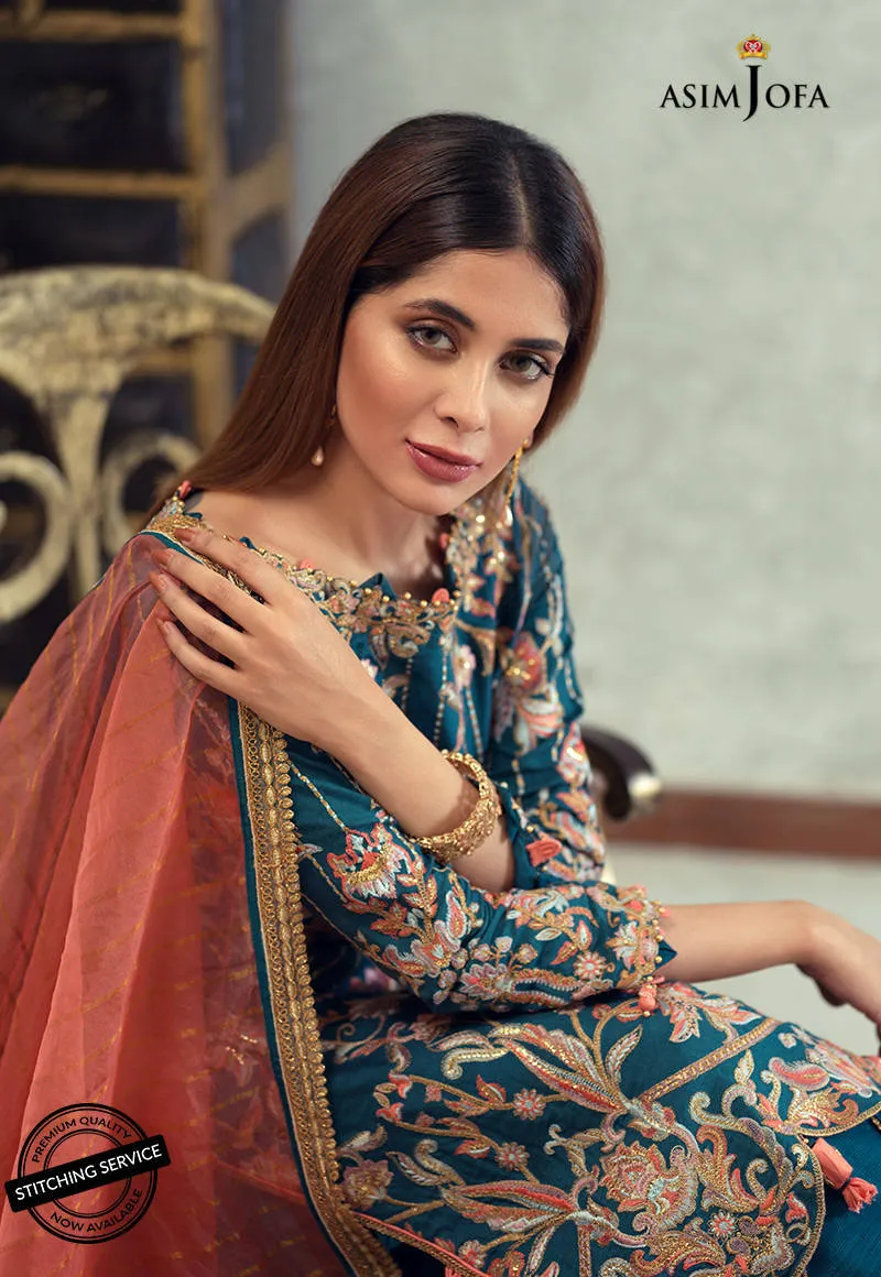 AJLE-18 |  Asim Jofa Chiffon Collection 2021 Limited Edition Vol 2 | Unstitched Embroidered Chiffon Suits