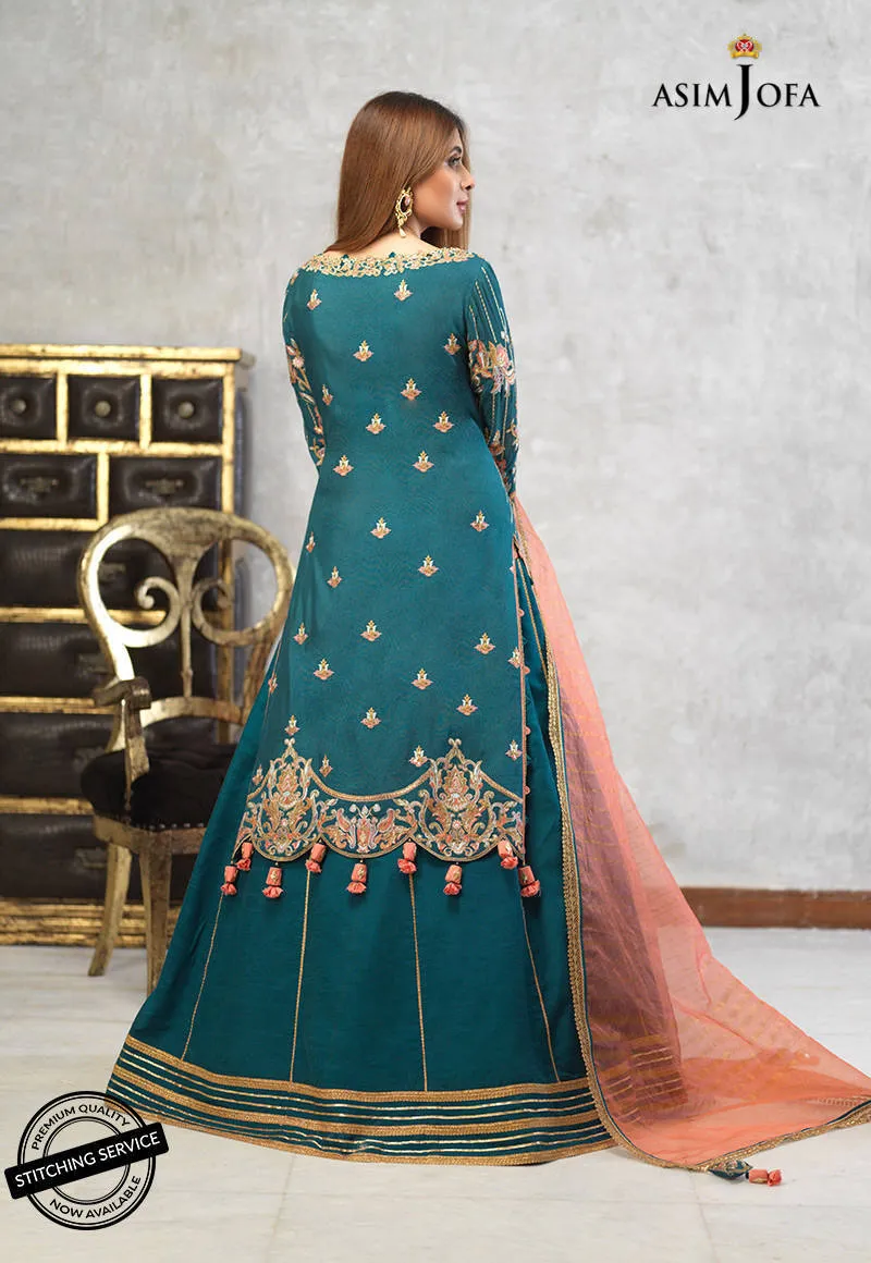 AJLE-18 |  Asim Jofa Chiffon Collection 2021 Limited Edition Vol 2 | Unstitched Embroidered Chiffon Suits