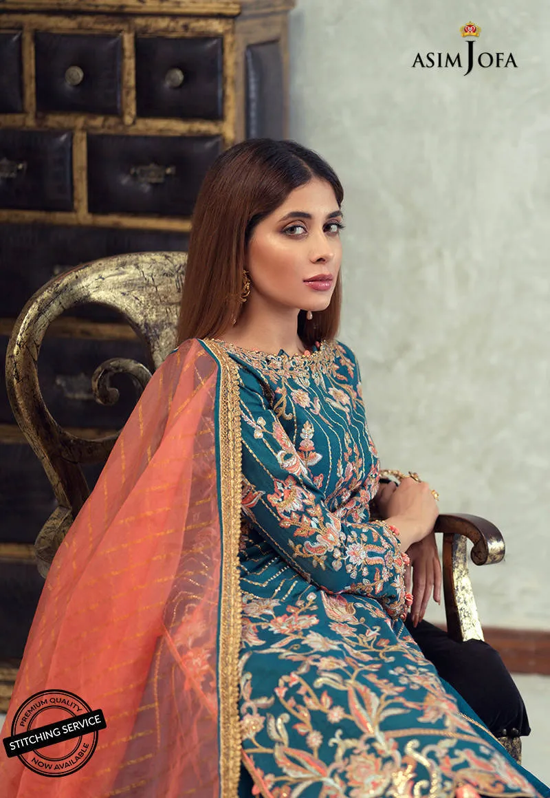 AJLE-18 |  Asim Jofa Chiffon Collection 2021 Limited Edition Vol 2 | Unstitched Embroidered Chiffon Suits