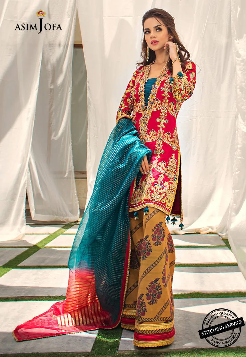 AJLE-20 |  Asim Jofa Chiffon Collection 2021 Limited Edition Vol 2 | Unstitched Embroidered Chiffon Suits