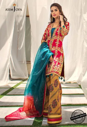 AJLE-20 |  Asim Jofa Chiffon Collection 2021 Limited Edition Vol 2 | Unstitched Embroidered Chiffon Suits