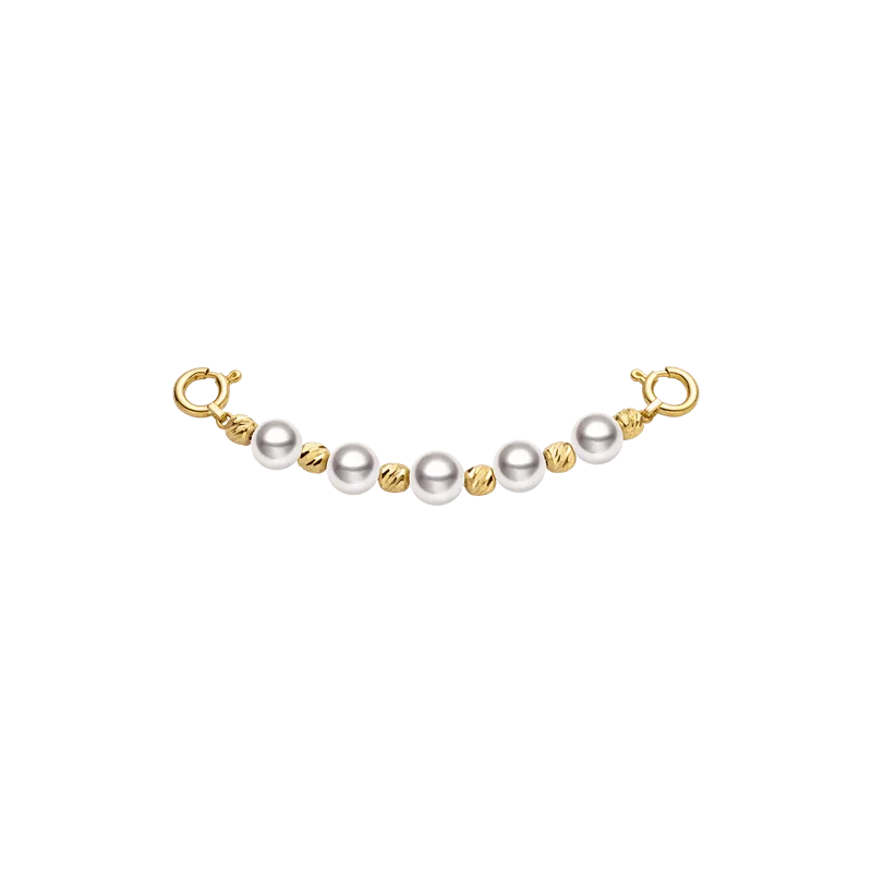 Akoya Pearl 18K Gold Elegant Style Extender Chain Necklace