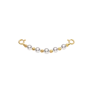 Akoya Pearl 18K Gold Elegant Style Extender Chain Necklace