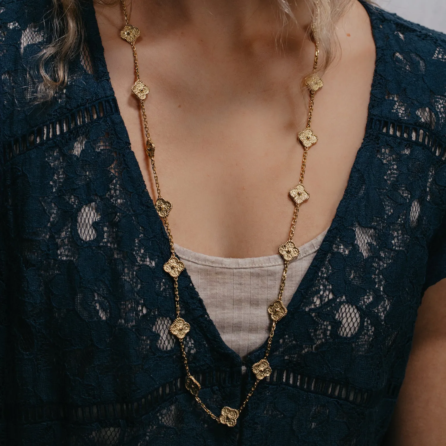 'Alhambra' Style Quatrefoil Ornament Necklace