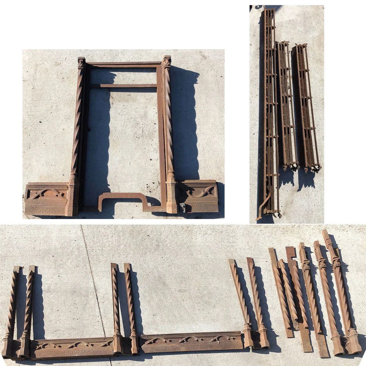 American Mountain States Telephone Building Wrought Iron Cashier's Cage and Counter Frame
