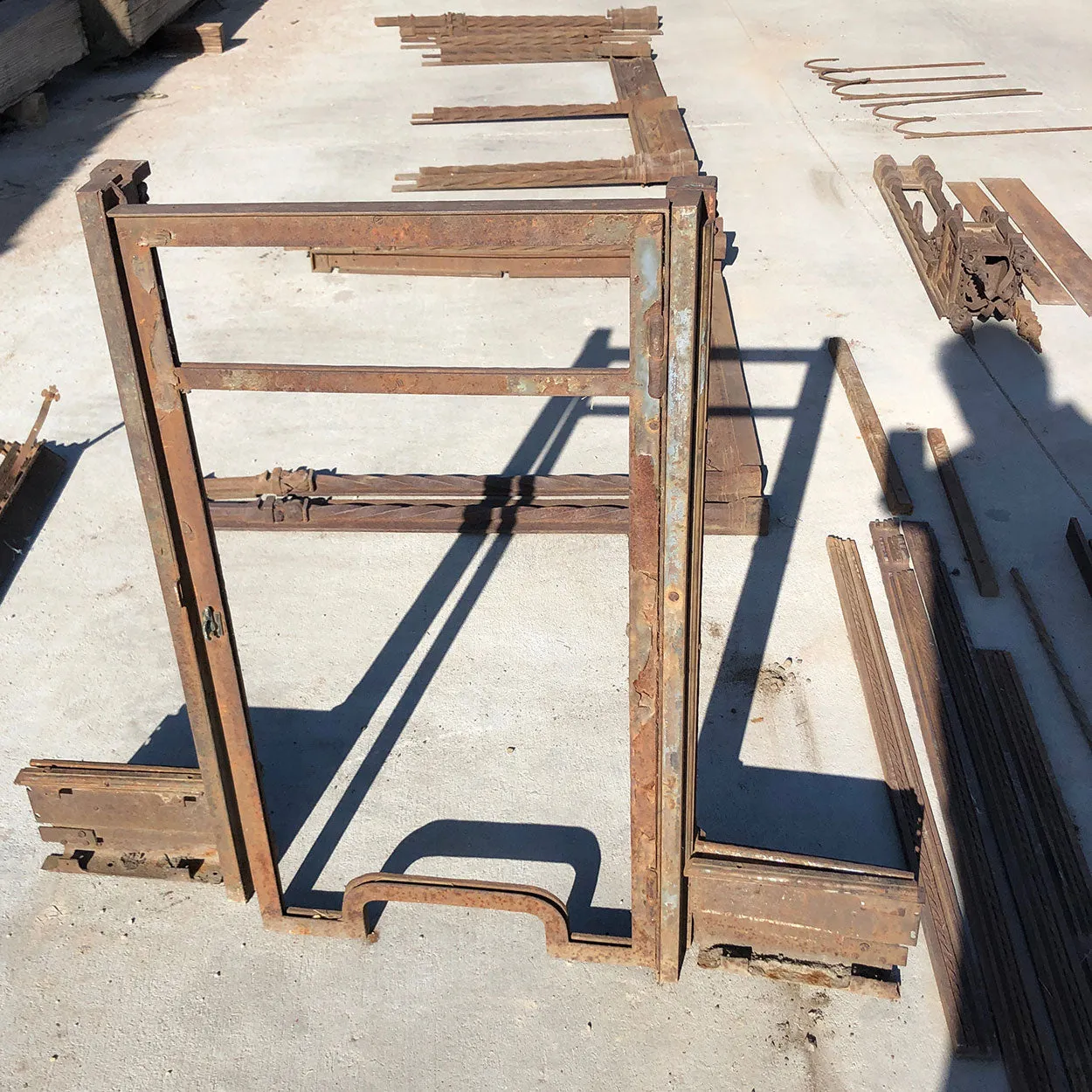 American Mountain States Telephone Building Wrought Iron Cashier's Cage and Counter Frame