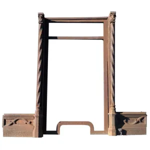 American Mountain States Telephone Building Wrought Iron Cashier's Cage and Counter Frame