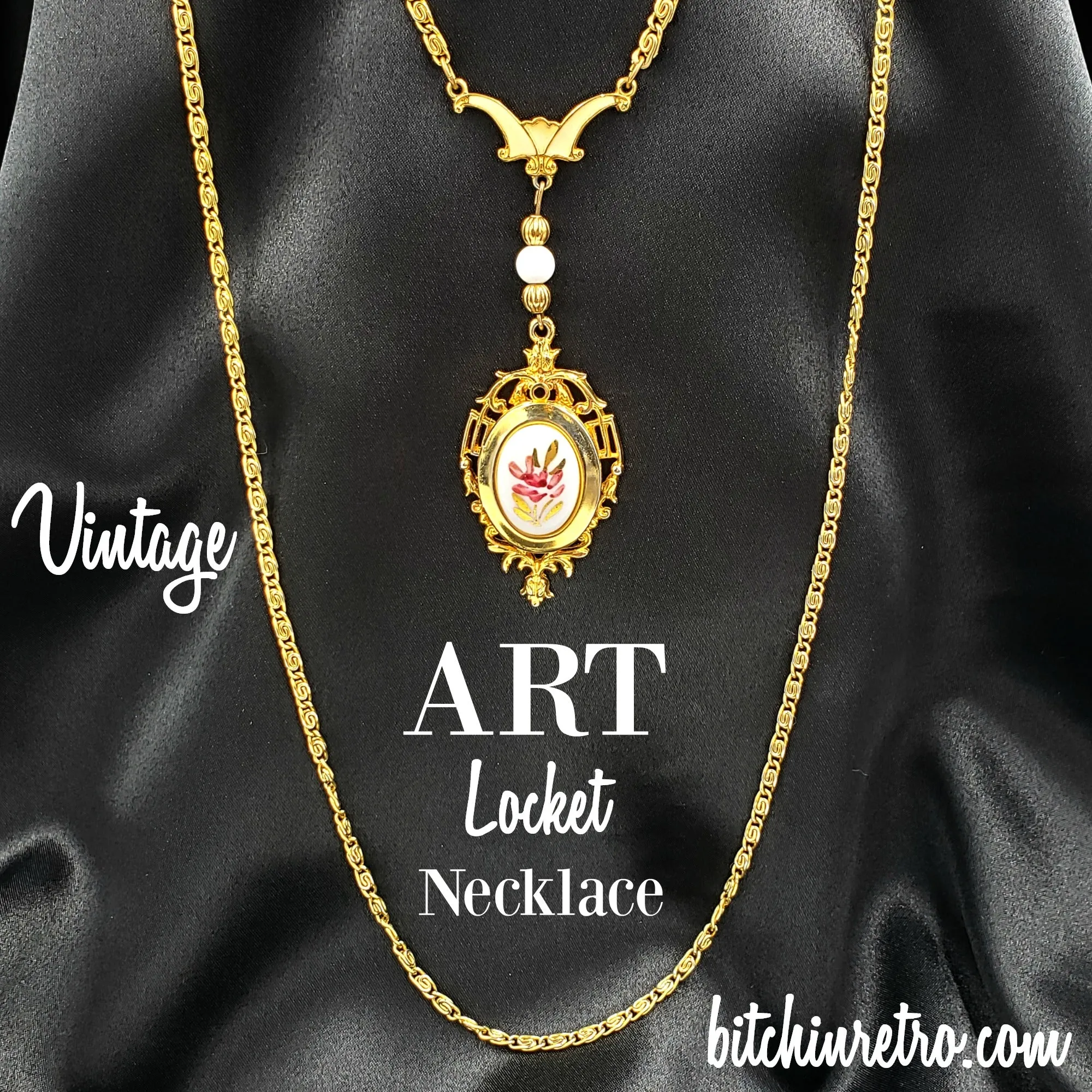Arthur Pepper ART Vintage Locket Necklace With Victorian Style