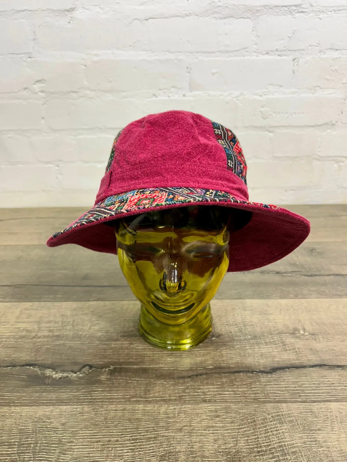 Assorted Patch Wide Brim Hat